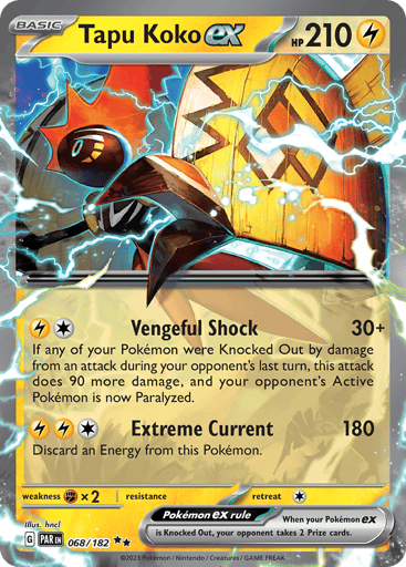 Tapu Koko ex – Double Rare – 068/182 – Paradox Rift