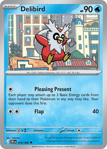 Delibird – Uncommon – 018/086 – Chaos Rising