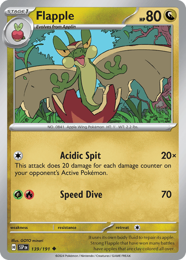Flapple – Uncommon Reverse Holo – 139/191 – Surging Sparks