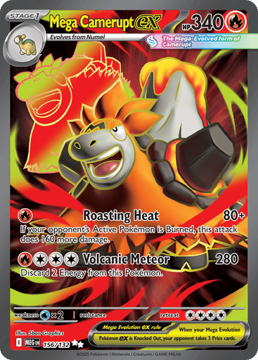Mega Camerupt ex – Ultra Rare – 156/132 – Mega Evolution