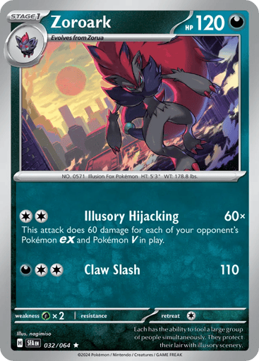 Zoroark – Rare Holo – 032/064 – Shrouded Fable