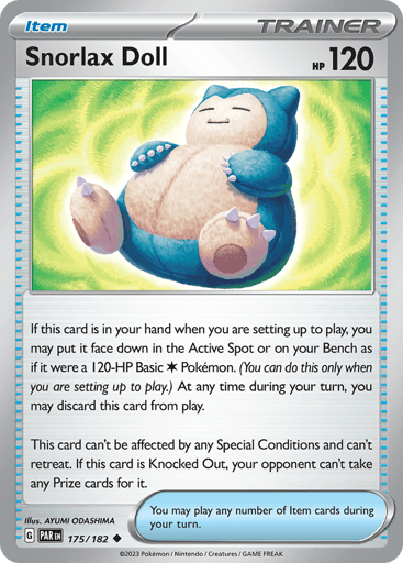 Snorlax Doll – Uncommon Reverse Holo – 175/182 – Paradox Rift