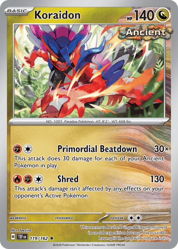 Koraidon – Rare Reverse Holo – 119/162 – Temporal Forces