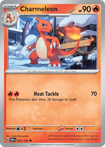 Charmeleon – Uncommon – 027/197 – Obsidian Flames