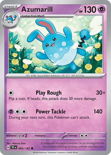 Azumarill – Common Reverse Holo – 065/162 – Temporal Forces