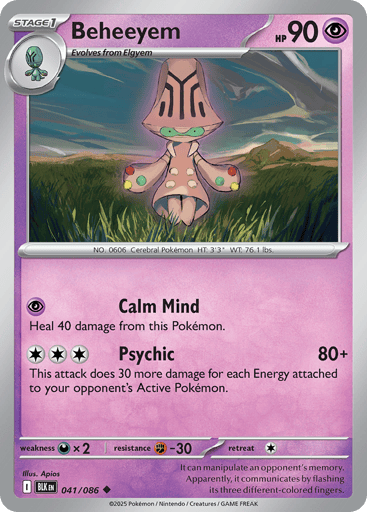 Beheeyem – Uncommon Reverse Holo – 041/086 – Black Bolt