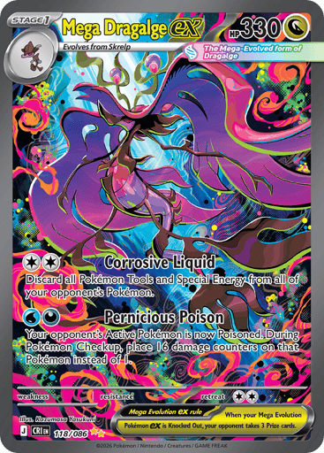 Mega Dragalge ex – Special Illustration Rare – 118/086 – Chaos Rising