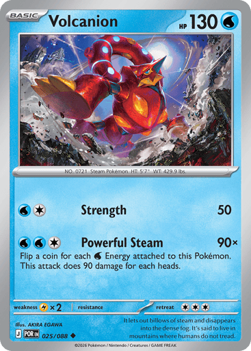 Volcanion – Uncommon Reverse Holo – 025/088 – Perfect Order