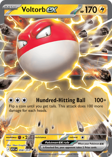 Voltorb ex – Double Rare – 058/217 – Ascended Heroes