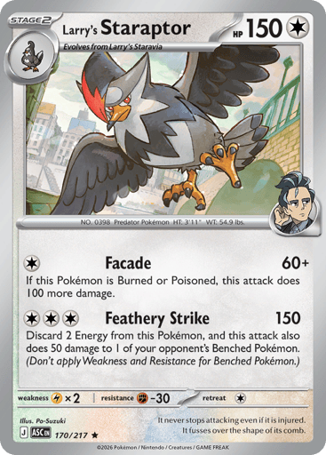 Larry’s Staraptor – Rare Holo – 170/217 – Ascended Heroes