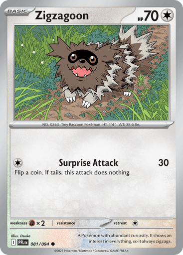Zigzagoon – Common Reverse Holo – 081/094 – Phantasmal Flames