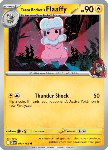 Team Rocket’s Flaaffy – Common Reverse Holo – 073/182 – Destined Rivals
