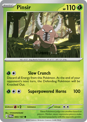 Pinsir – Common – 003/167 – Twilight Masquerade