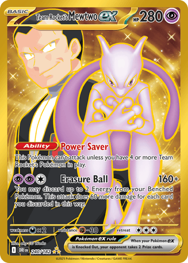 Team Rocket’s Mewtwo ex – Hyper Rare – 240/182 – Destined Rivals