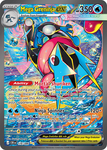 Mega Greninja ex – Special Illustration Rare – 116/086 – Chaos Rising