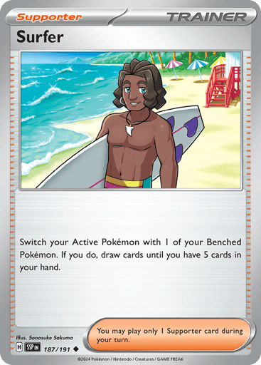 Surfer – Uncommon Reverse Holo – 187/191 – Surging Sparks