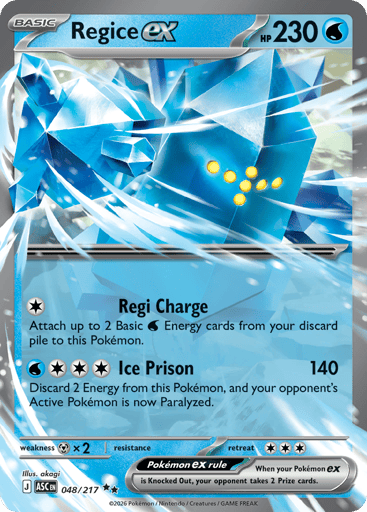 Regice ex – Double Rare – 048/217 – Ascended Heroes