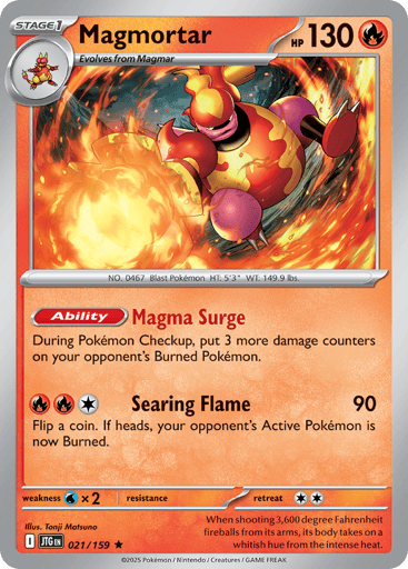 Magmortar – Rare Holo – 021/159 – Journey Together