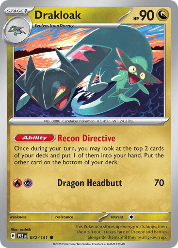 Drakloak – Common Reverse Holo – 072/131 – Prismatic Evolutions