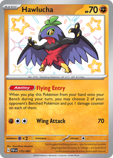 Hawlucha – Shiny Rare – 175/091 – Paldean Fates