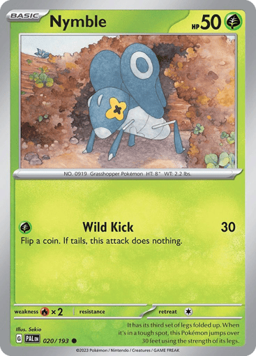 Nymble – Common Reverse Holo – 020/193 – Paldea Evolved