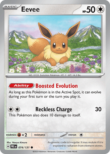Eevee – Common Reverse Holo – 074/131 – Prismatic Evolutions
