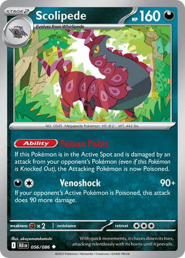 Scolipede – Uncommon – 056/086 – Black Bolt