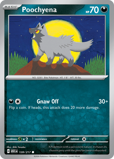 Poochyena – Common Reverse Holo – 128/217 – Ascended Heroes
