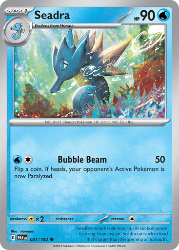 Seadra – Common Reverse Holo – 031/182 – Paradox Rift