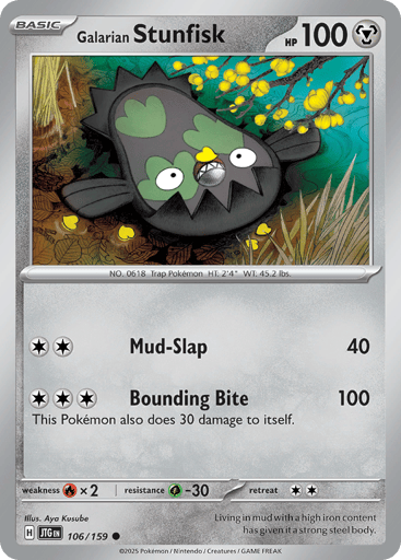 Galarian Stunfisk – Common Reverse Holo – 106/159 – Journey Together