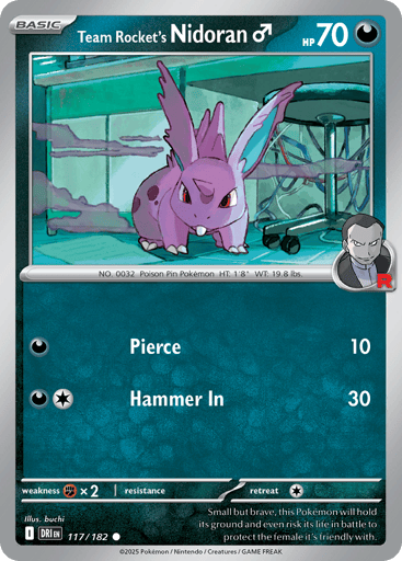 Team Rocket’s Nidoran♂ – Common – 117/182 – Destined Rivals