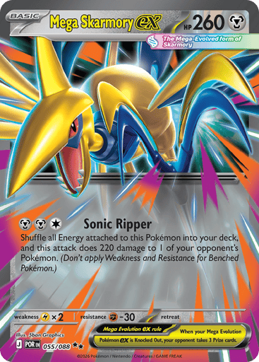 Mega Skarmory ex – Double Rare – 055/088 – Perfect Order