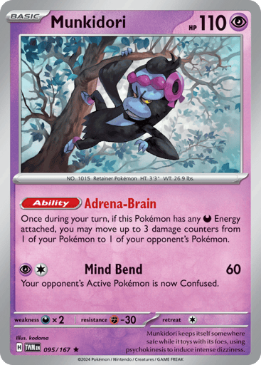 Munkidori – Rare Reverse Holo – 095/167 – Twilight Masquerade