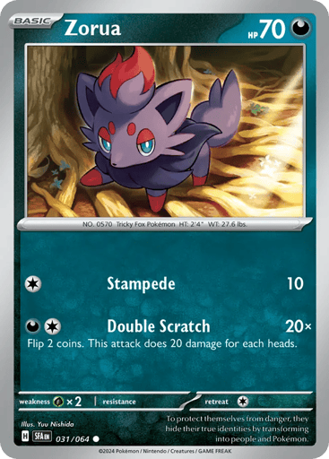 Zorua – Common – 031/064 – Shrouded Fable