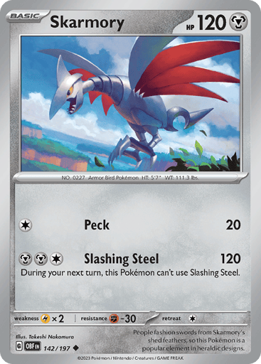 Skarmory – Uncommon – 142/197 – Obsidian Flames