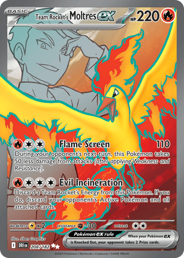 Team Rocket’s Moltres ex – Ultra Rare – 208/182 – Destined Rivals