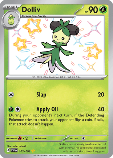 Dolliv – Shiny Rare – 103/091 – Paldean Fates