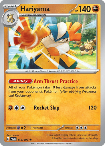 Hariyama – Rare Holo – 113/193 – Paldea Evolved