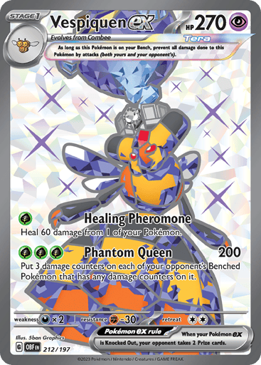 Vespiquen ex – Ultra Rare – 212/197 – Obsidian Flames