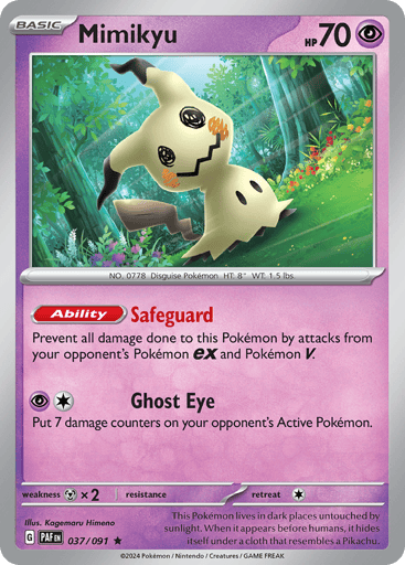 Mimikyu – Rare Holo – 037/091 – Paldean Fates