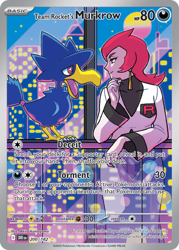 Team Rocket’s Murkrow – Illustration Rare – 200/182 – Destined Rivals