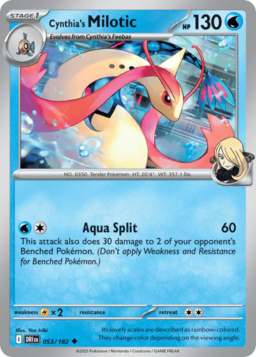 Cynthia’s Milotic – Uncommon Reverse Holo – 053/182 – Destined Rivals