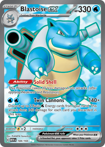 Blastoise ex – Ultra Rare – 184/165 – S&V 151