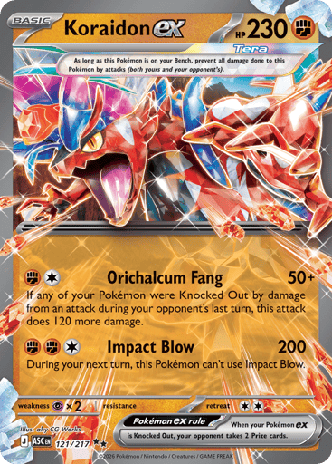 Koraidon ex – Double Rare – 121/217 – Ascended Heroes