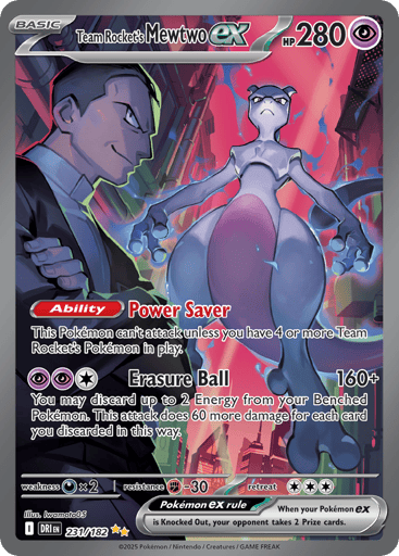 Team Rocket’s Mewtwo ex – Special Illustration Rare – 231/182 – Destined Rivals
