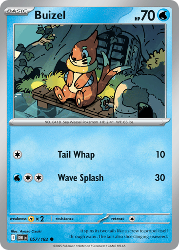 Buizel – Common Reverse Holo – 057/182 – Destined Rivals