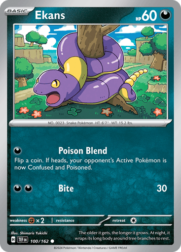 Ekans – Common Reverse Holo – 100/162 – Temporal Forces