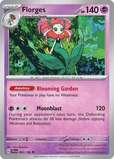 Florges – Uncommon Reverse Holo – 093/198 – Scarlet & Violet