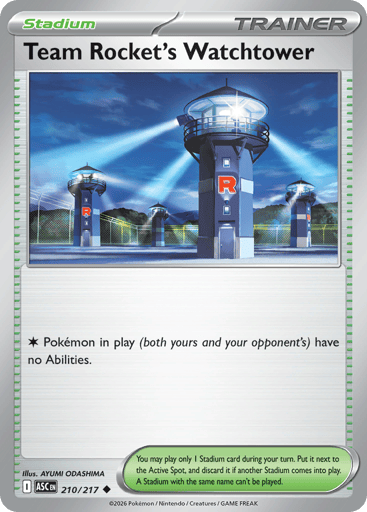 Team Rocket’s Watchtower – Uncommon Reverse Holo – 210/217 – Ascended Heroes