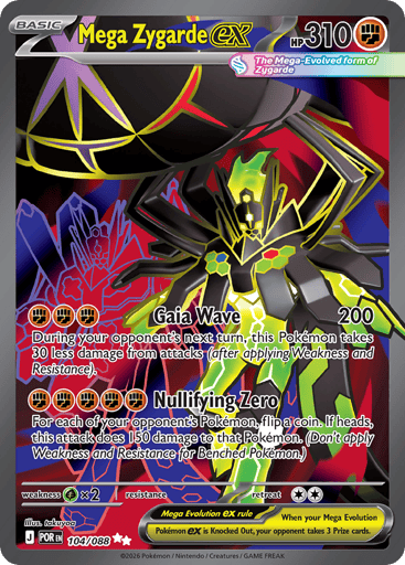 Mega Zygarde ex – Ultra Rare – 104/088 – Perfect Order